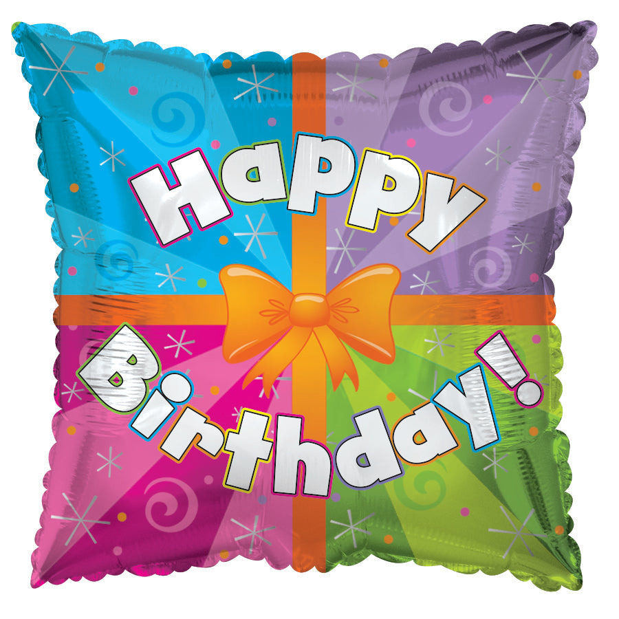 18" Happy Birthday Colorful Foil Balloon
