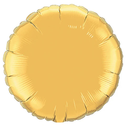 18" Gold Circle Foil Balloon