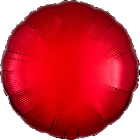 18" Red Circle Foil Balloon