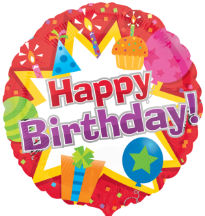 18" Red Happy Birthday Foil Balloon