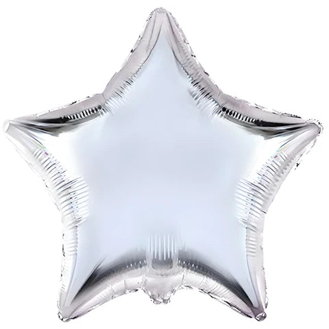 18" Silver Star Foil Balloon