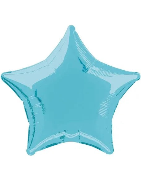 18" Light Blue Star Foil Balloon