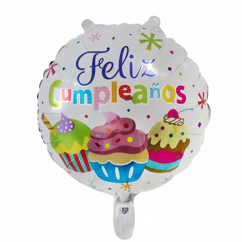 18" Cup Cake Feliz Cumpleaños Foil Balloon