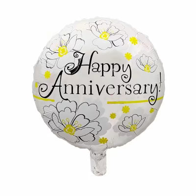 18" Round Happy Anniversary Foil