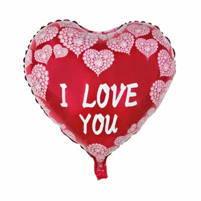 18" I LOVE YOU Red & Pink Heart Foil