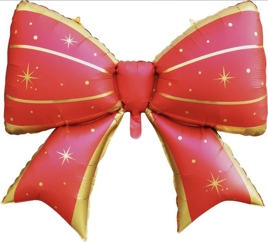 38" Red Bow Foil Balloon