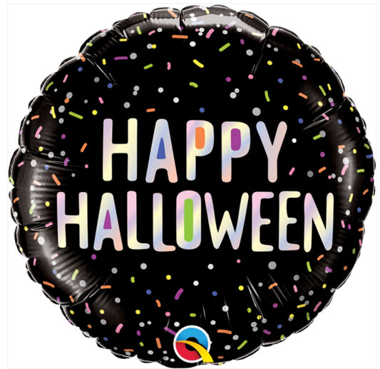 18" Happy Hallooween Sprinkles Foil Balloon