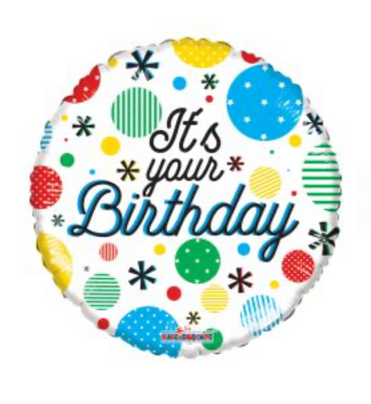 18" Its Your Birthday Fun Foil Balloon