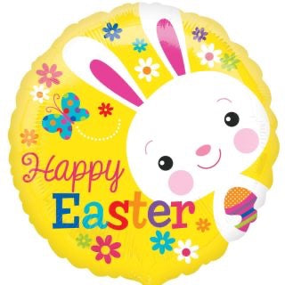 18" Happy Easter Bunny Foil Balloon