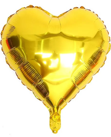 18" Gold Heart Foil Balloon