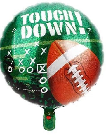 18" Touch Down Football Foil Balloon