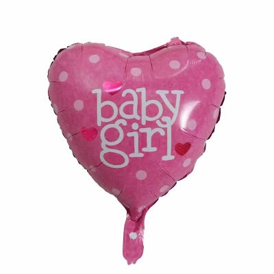 18'' Heart Baby Girl Foil