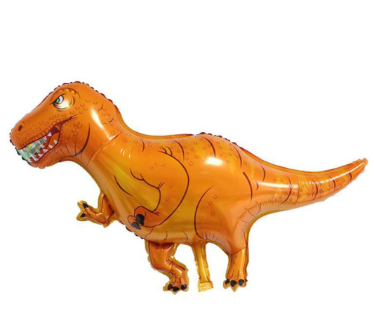 Orange Dinosaur 42" Foil Balloon