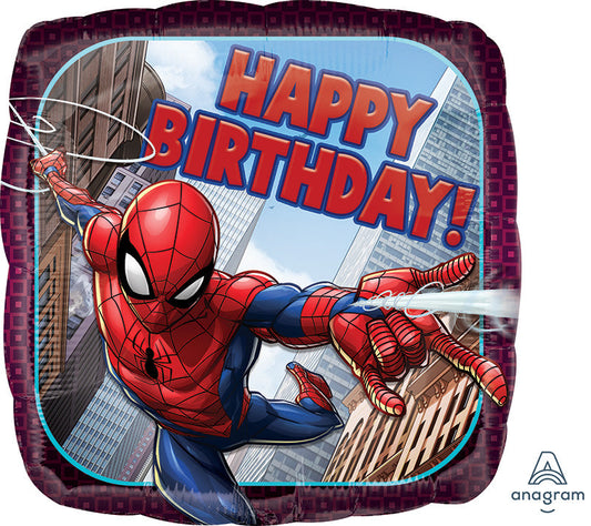 18" Spider-Man Happy Birthday Foil Balloon