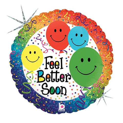 18" Feel Better Soon Foil Balloons