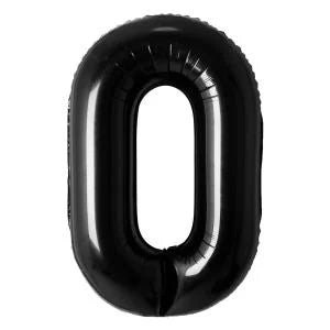 32" #0 Black Number Foil Balloon (Air Only)