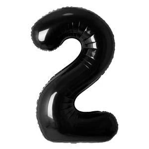 32" #2 Black Number Foil Balloon (Air Only)