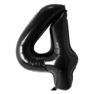 32" #4 Black Number Foil Balloon (Air Only)