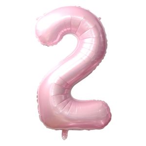 32" #2 Baby Pink Number Foil Balloon (Air Only)