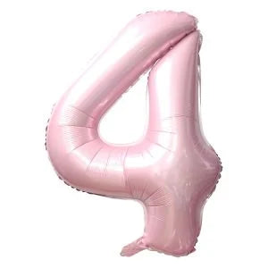 32" #4 Baby Pink Number Foil Balloon (Air Only)