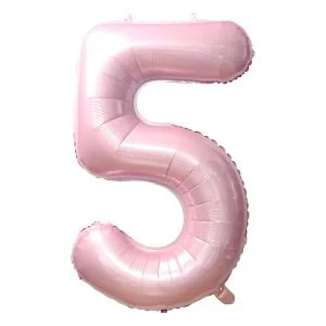 32" #5 Baby Pink Number Foil Balloon (Air Only)