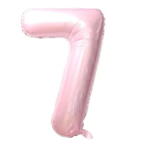 32" #7 Baby Pink Number Foil Balloon (Air Only)