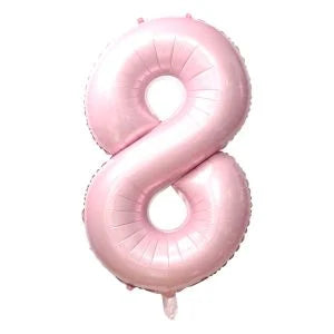 32" #8 Baby Pink Number Foil Balloon (Air Only)