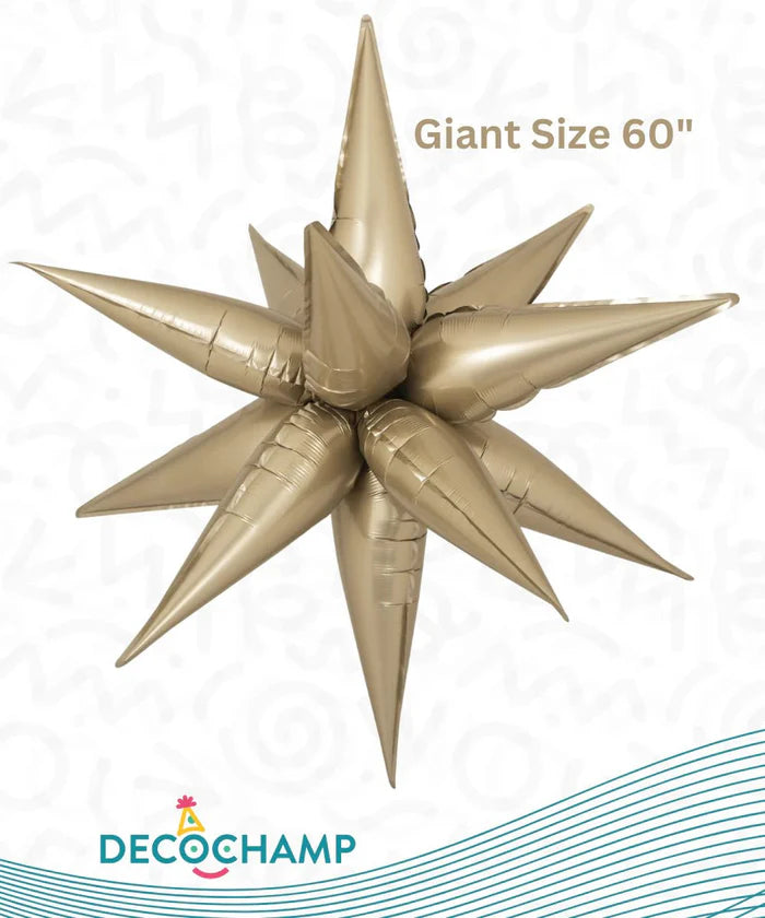 DecoChamp 60" Giant Champagne Starburst 1 Ct