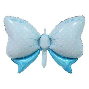 27" Baby Blue Bow Foil Balloon
