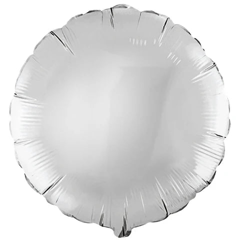 18" Silver Circle Foil Balloon