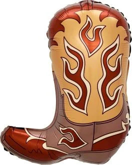23" Brown Boot Foil Balloon